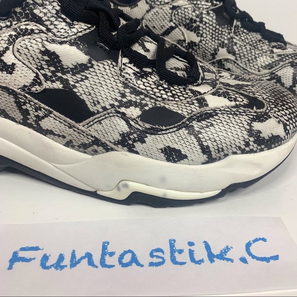 ❌SOLD❌ Bershka Snakeskin Print Platform Sneakers Shoes Womens Sz EU: 39, US: 8.5 - Picture 9 of 11